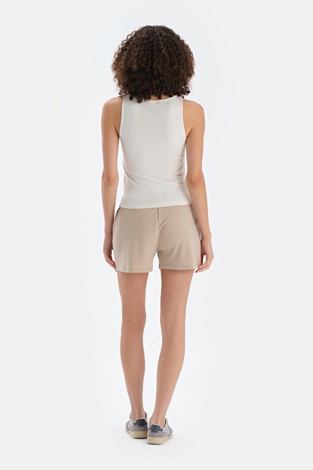 Ekru Halter Yaka Atlet - 2