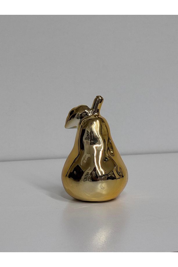 Dekoratif Armut Gold (küçük Armut 10 Cm Boy, 6 Cm En ) Tek Adet - 1