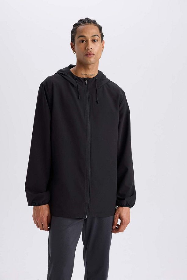 DeFactoFit Regular Fit Kapüşonlu File Astarlı Fermuarlı Mevsimlik Baharlık Mont D6179AX25SP - 5
