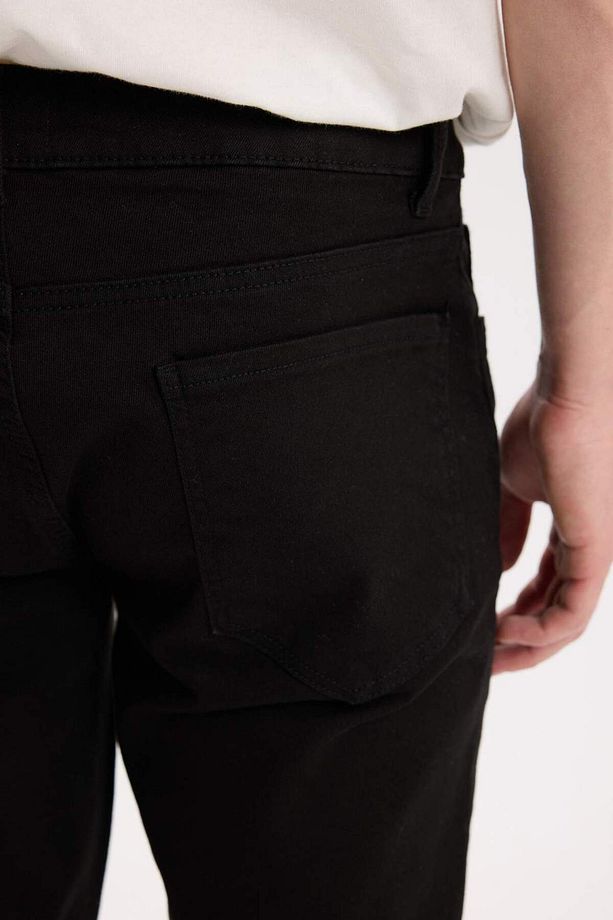 Pedro Slim Fit Dar Kalıp Normal Bel Dar Paça Siyah Jean Pantolon E5367AX25SP - 6