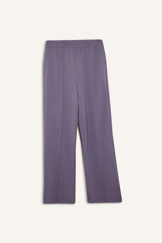 DeFactoFit Wide Leg Geniş Paça Sporcu Eşofman Altı Cepli Standart Boy Skuba Dalgıç Kumaş D8316AX25SP - 7
