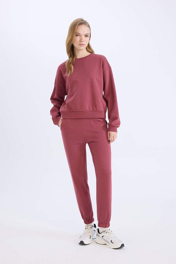 Regular Fit Normal Kalıp Basic Düz İçi Kalın Polarlı Eşofman Takımı D8022AXNS - 1