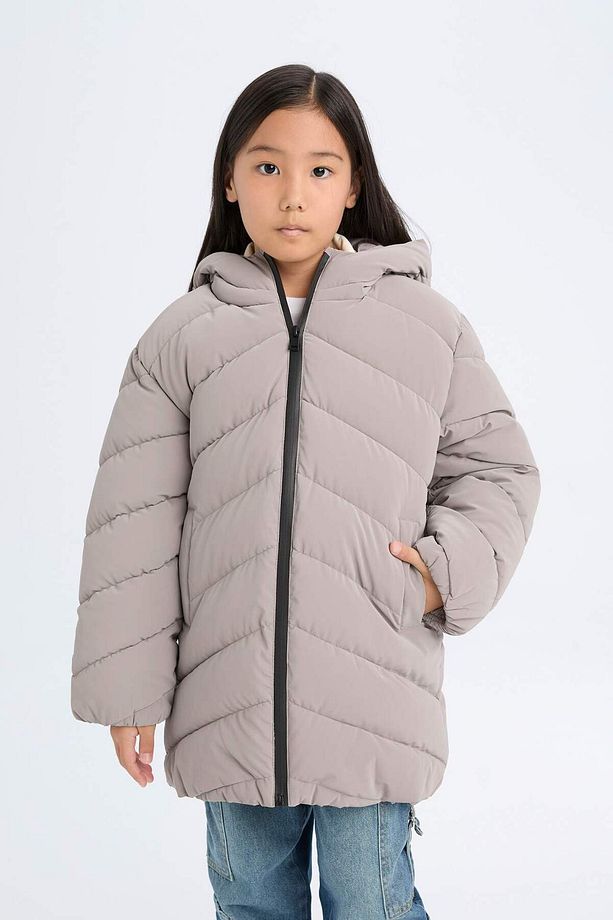Kız Çocuk Su İtici Kapüşonlu Parka C8520A824AU - 3