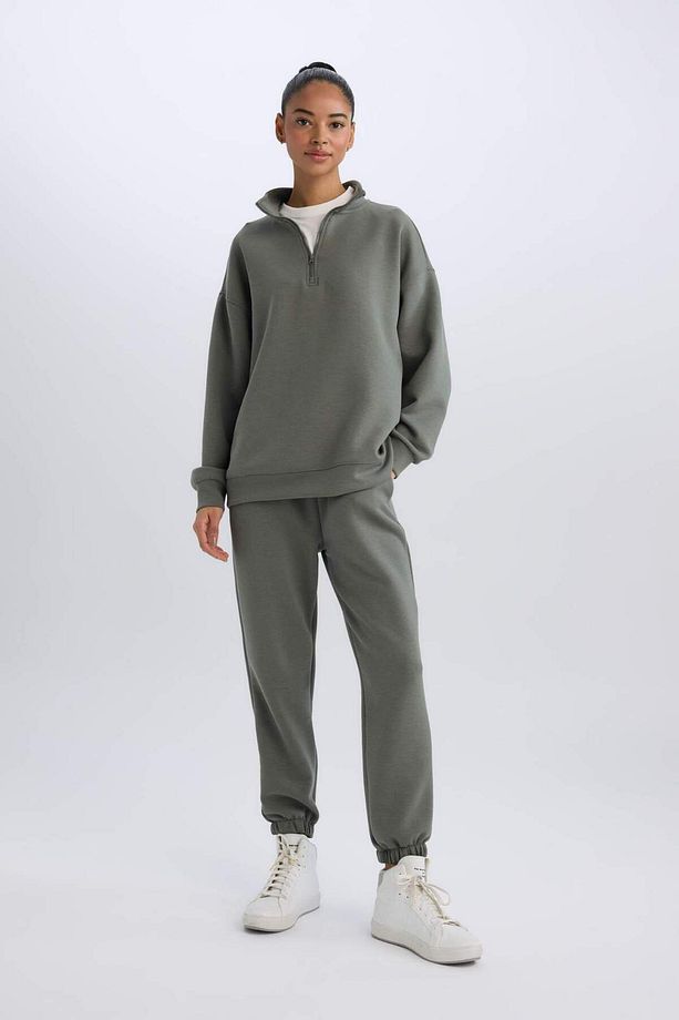 DeFactoFit Standart Fit Uzun İnce Jogger Eşofman Altı Cepli Beli Paçası Lastikli E3546AX24WN - 3