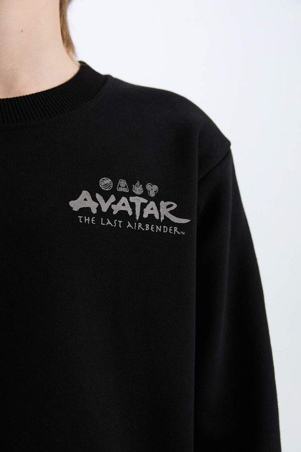 Erkek Çocuk Avatar the Last Airbender Bisiklet Yaka İçi Yumuşak Tüylü Sweatshirt D6742A824WN - 6