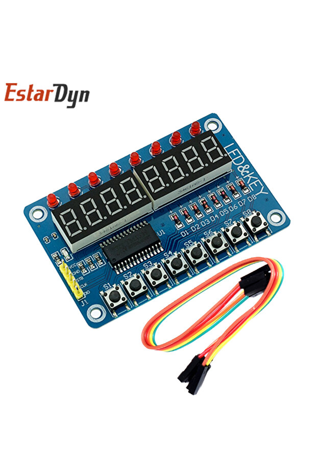 TM1638 8bit TM1637 4 Bits/TM1638/MAX7219 8 bit Digital LED Display Module 7 Segment 0.36Inch Clock R