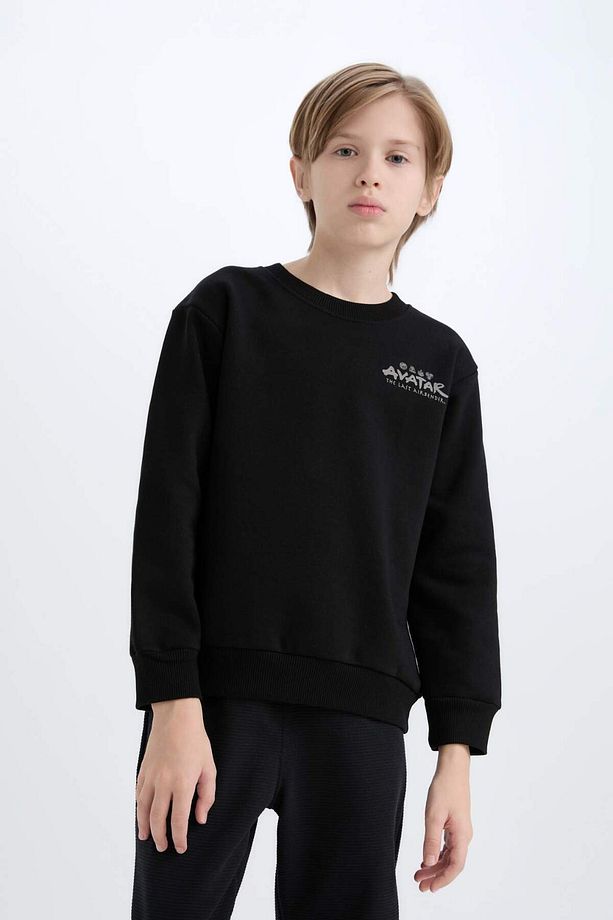 Erkek Çocuk Avatar the Last Airbender Bisiklet Yaka İçi Yumuşak Tüylü Sweatshirt D6742A824WN - 4