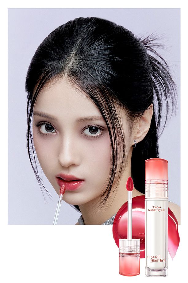 Yapışkanlık Hissi Vermeyen Yoğun Işıltılı Tint CLIO Crystal Glam Tint (12 Fiery Rose) - 1