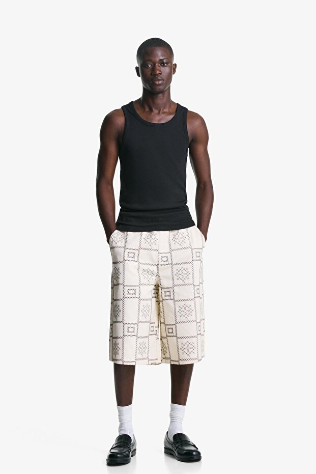 Baggy fit bermuda - 1