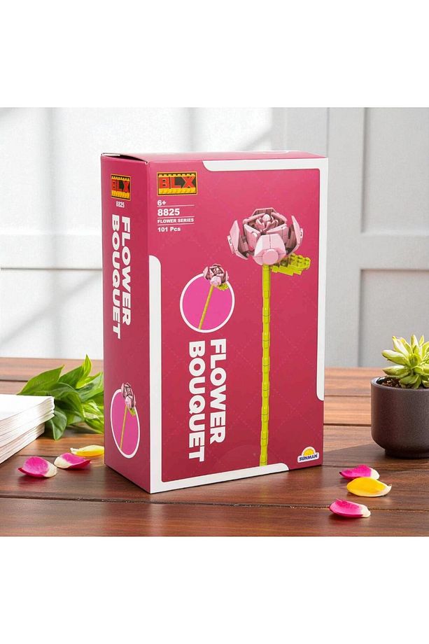 BLX Flower Set Tekli Gül 101 Parça Blok Yapım Seti - 1