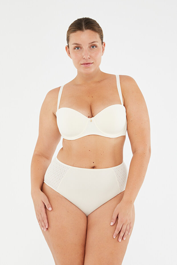 Ekru Calla Straplez Desteksiz Sütyen - 7