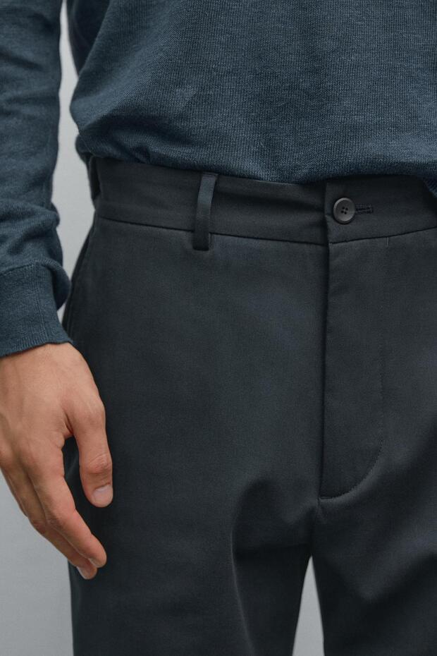 Pamuk karışımlı yarı jogger pantolon - 4