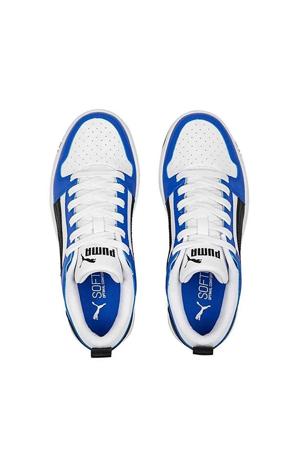 Beyaz - Mavi Erkek Çocuk Yürüyüş Ayakkabısı 37049019-Puma Rebound Layp Lo SL Jr - 4