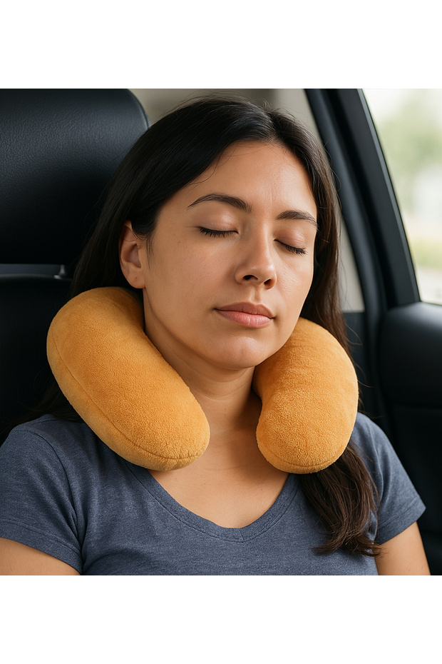 Pabtex U Pillow Shaped Plush Neck Support Comfortable Sleeping Experience