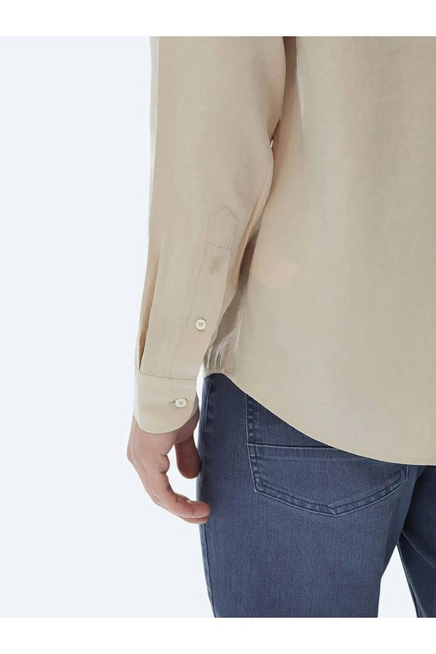 Açık Vizon Regular Fit Dokuma Casual Gömlek - 6