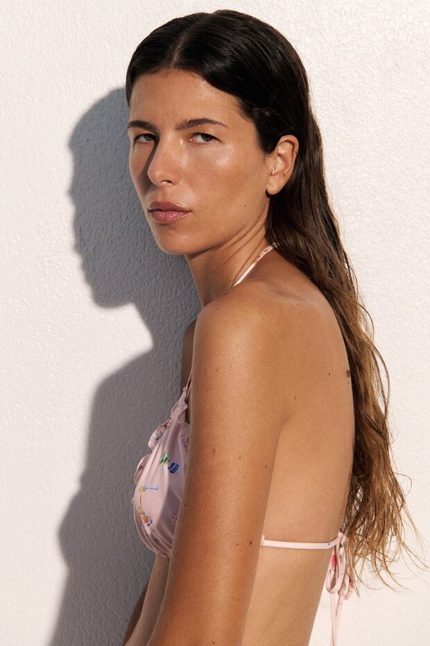 Dolgulu Üçgen Bikini Üstü - 6