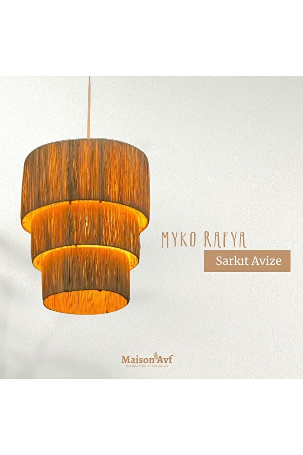 Myko Rafya Hasır Sarkıt Avize - 3
