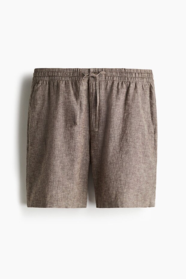 Keten Karışımlı Şort Regular Fit - 4