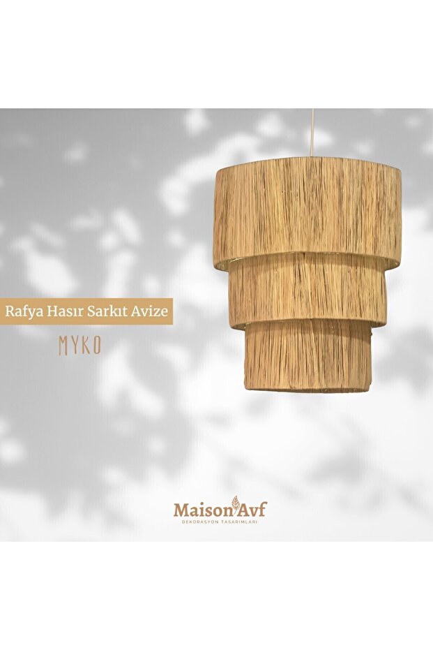 Myko Rafya Hasır Sarkıt Avize - 4