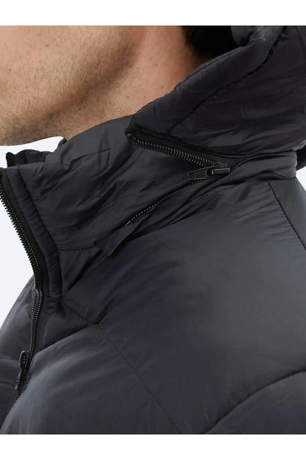 Siyah Regular Fit Casual Dokuma Mont - 5