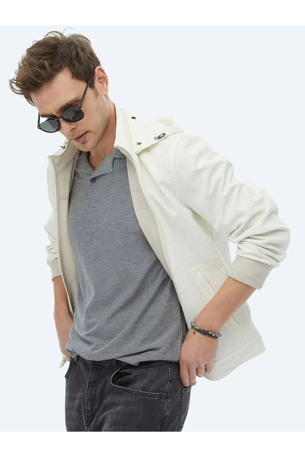 Taş Regular Fit Dik Yaka Casual Dokuma Çift Taraflı Mont - 2