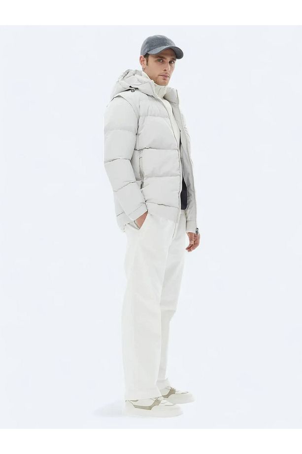 Taş Regular Fit Casual Dokuma Mont - 3