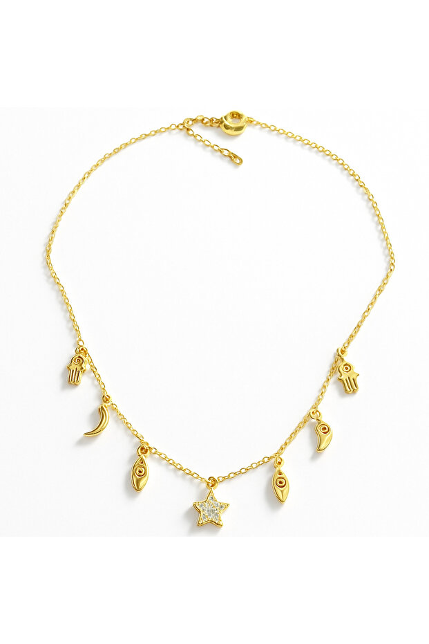 Çelik Ay Yıldız Kolye - 2