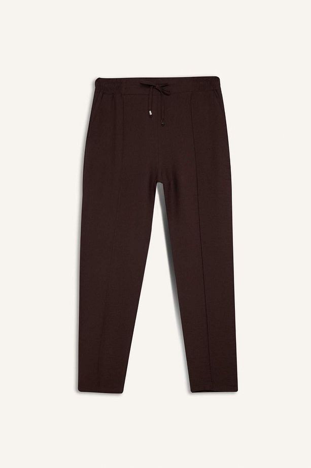 Siyah Jogger Pantolon Lastikli Bel Bağcıklı Basic Düz Paça D2573AX24AU - 8