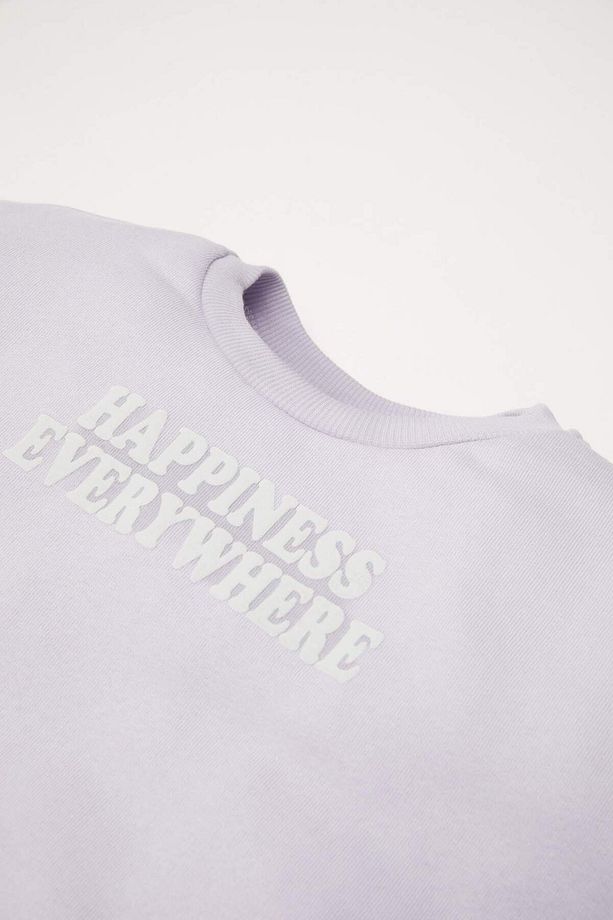 Kız Bebek 2'li Takım Baskılı Sweatshirt Beli Lastikli Jogger Eşofman Altı D6206A5NS - 3