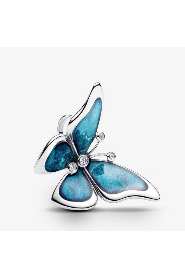 Poseidons Jewellery Büyük Boy Kelebek Temalı Gümüş Charm - 1