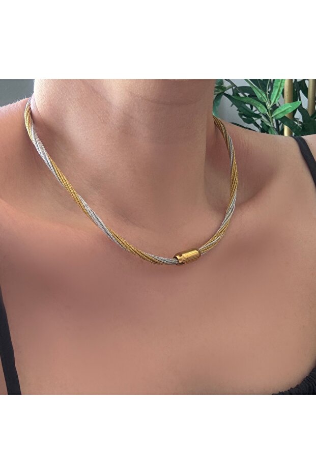 Çelik Mıknatıslı İp Kolye - 1