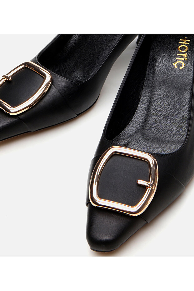 Kadın Deri Siyah Stiletto - 3