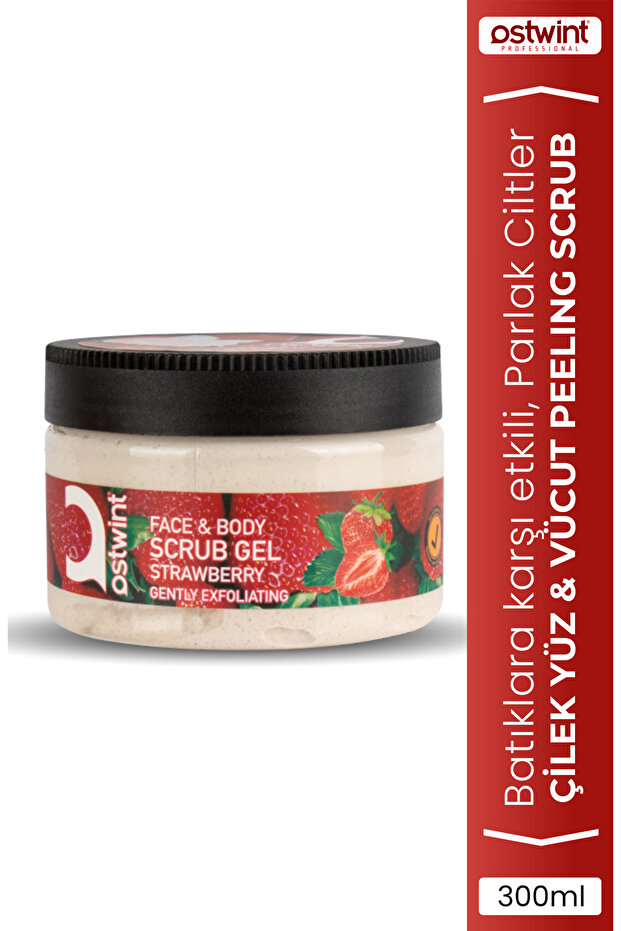 Clay Face - Body Peeling Scrub, Cleansing Smoothing Circulation Accelerator, Strawberry 480ml