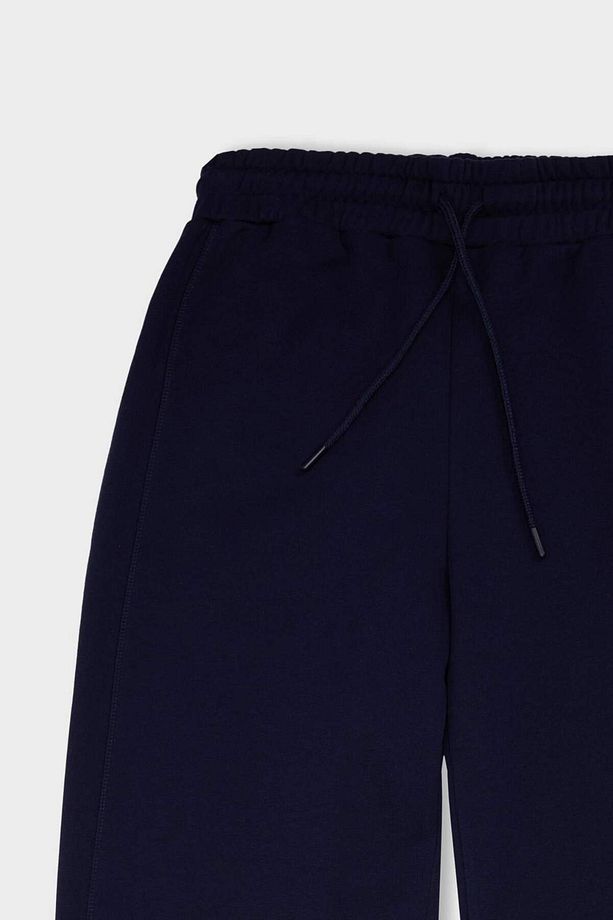 Standart Fit Jogger Kalın Kışlık Eşofman Altı Basic Düz Beli Lastikli Geniş Paça Uzun Boy D6274AX24A - 8
