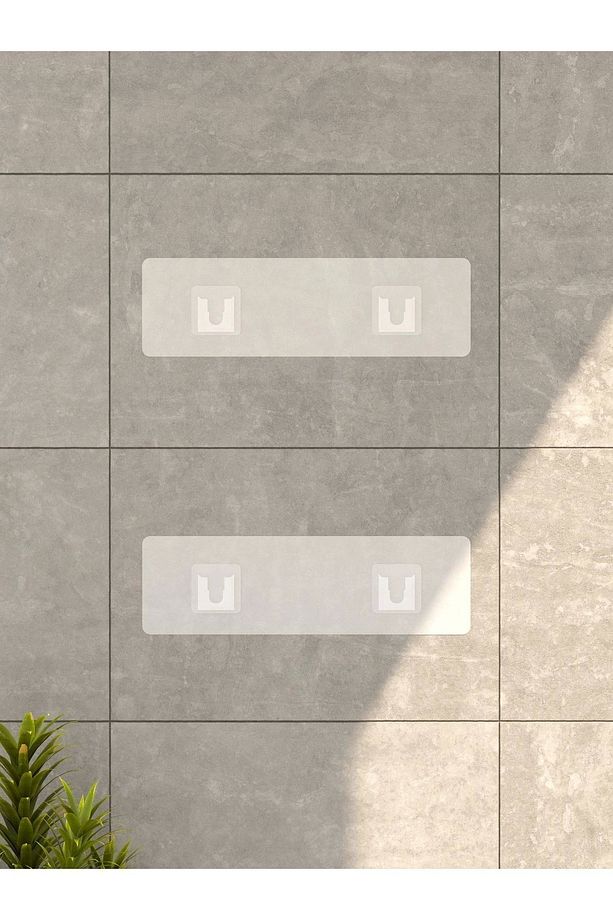 2'li Yapışkanlı Banyo Rafı Şampuanlık Sabunluk Set Antrasit - 6