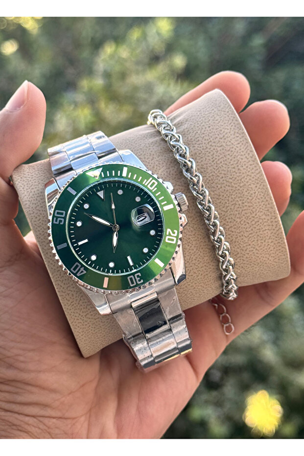 Steel Cord Premium Men's Wristwatch in Special Box with Bracelet Gift