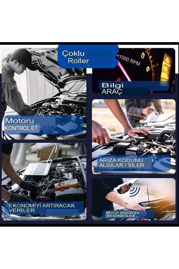 V1.5 Obd-II Arıza Okuma/CAN Destekli Türkçe Arıza Tespit Cihazı Dual Sürüm Apple Android Destekli - 4