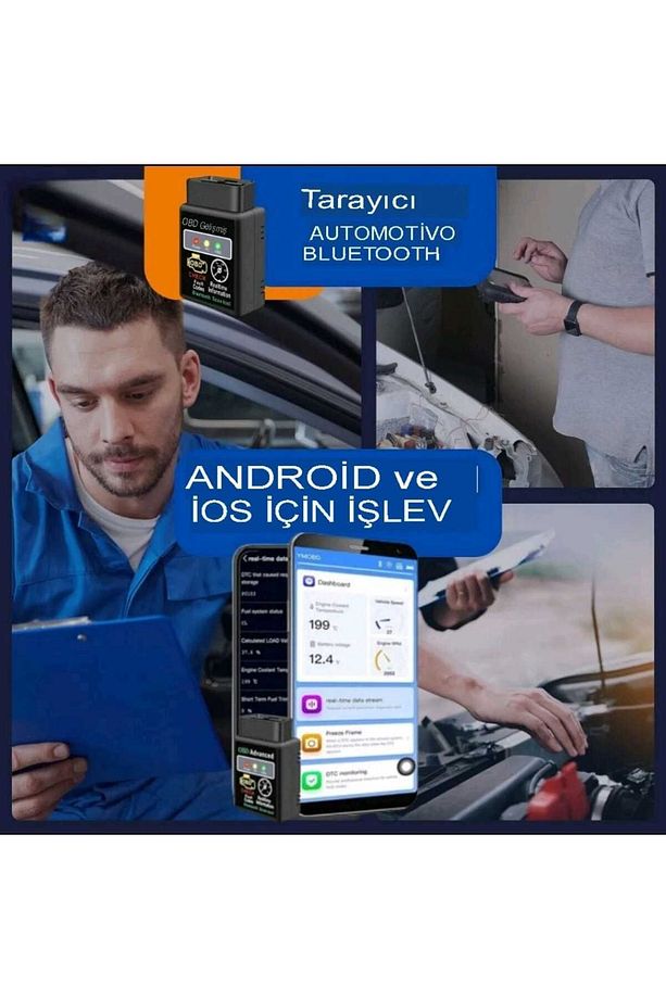 V1.5 Obd-II Arıza Okuma/CAN Destekli Türkçe Arıza Tespit Cihazı Dual Sürüm Apple Android Destekli - 3