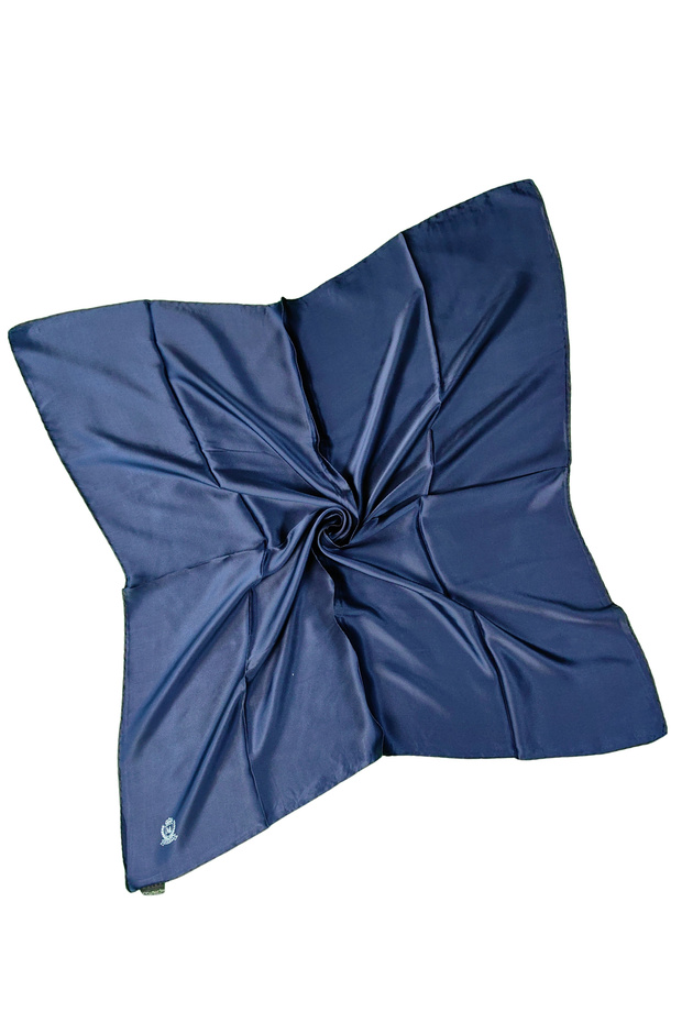 وشاح حريري ذهبي بلون سادة - 2