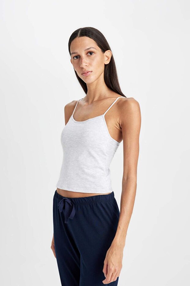 Fall in Love Regular Fit İnce Askılı Basic Düz Atlet C5128AX24AU - 5
