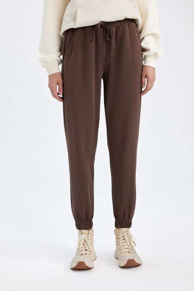 Regular Fit Jogger Sweatpants with Elastic Waist and Pockets Long Size S8381Az24Wn - 4