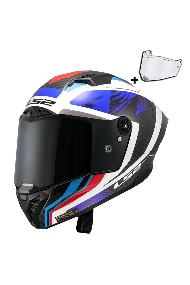 THUNDER KARBON GP AERO RAUTE MAVİ-KIRMIZI KASK - 8