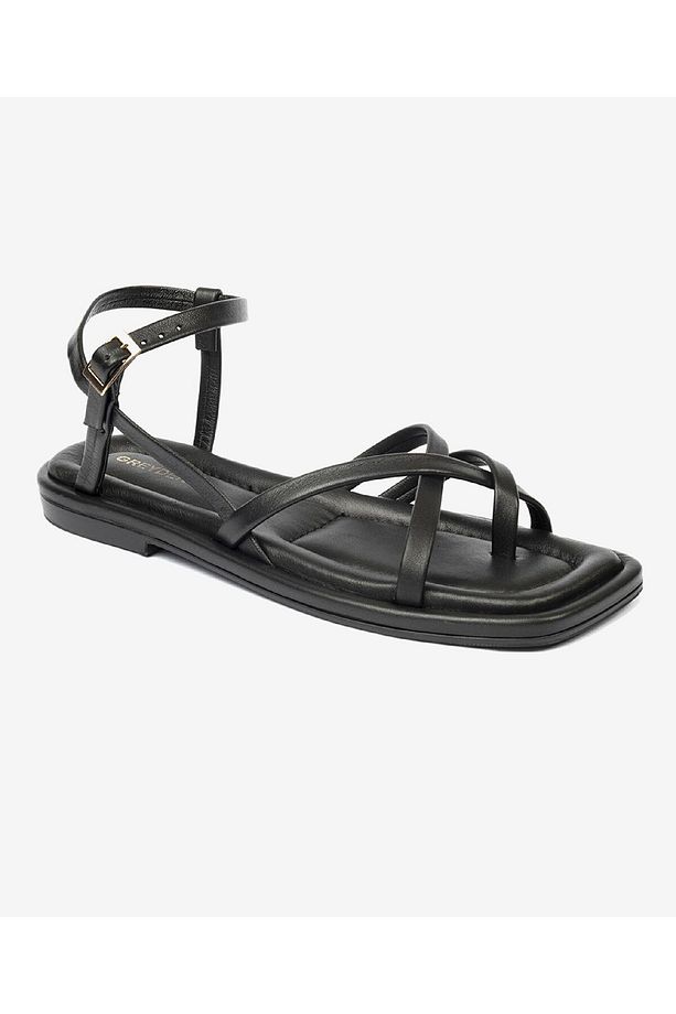 Kadın Siyah Hakiki Deri Sandalet 4Y2CS59032 - 1