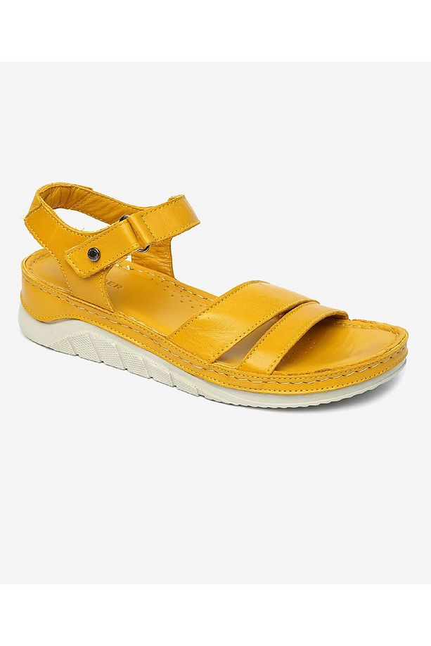 Kadın Sarı Hakiki Deri Sandalet 4Y2FS57472 - 1
