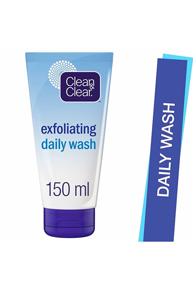 Clean & Clear Daily Wash Exfoliating 150 ml Clears Pores & Smooths Skin Without Over-Drying