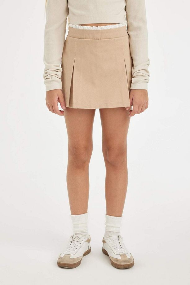 Kız Çocuk Beli Lastikli Gabardin Şort Etek D3213A824WN - 6
