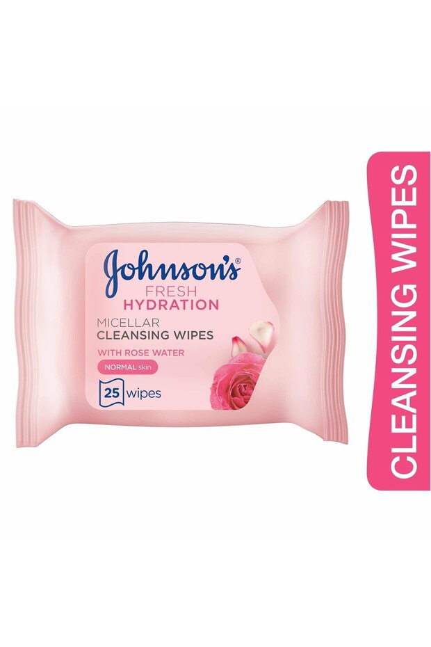 Johnson's Cleansing Wipes Fresh Hydration Micellar Normal Skin 25 pcs For Clean, Refreshed Normal