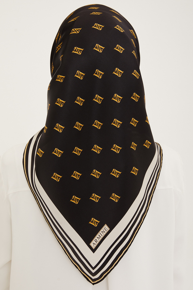 Nostalji Twill İpek Eşarp 8959D-01 - 4