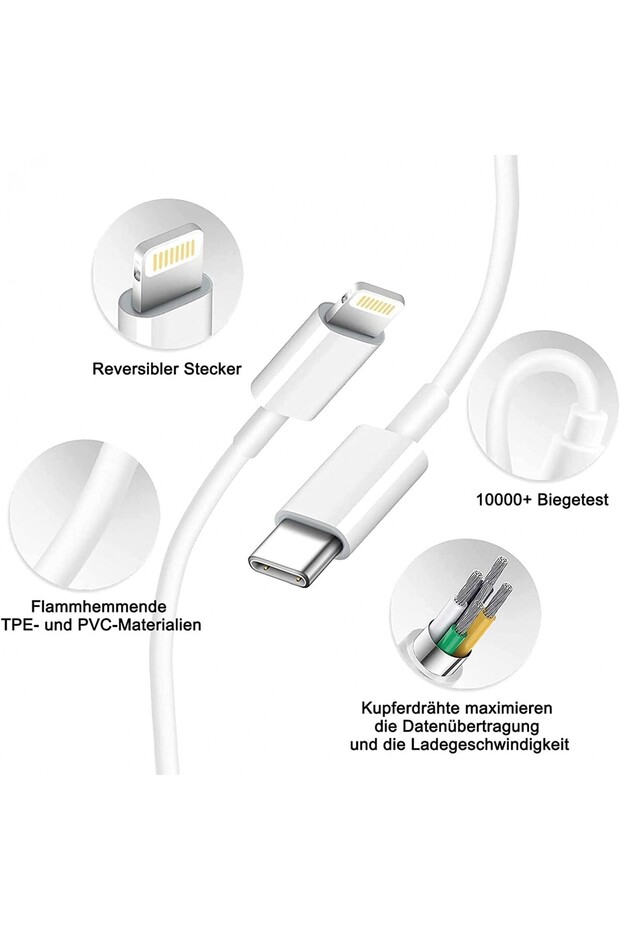 Hepu 20w Gan Pd Girişli Hızlı Şarj Aleti 3.0 Qualcomm Usb-c & Lightning Kablo Çift Çıkışlı Iphone - 4