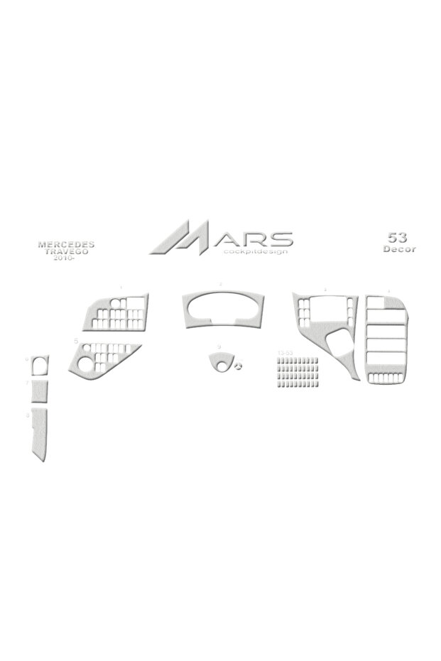 Mercedes Travego Console-Dashboard Cover 2012 53 Pieces